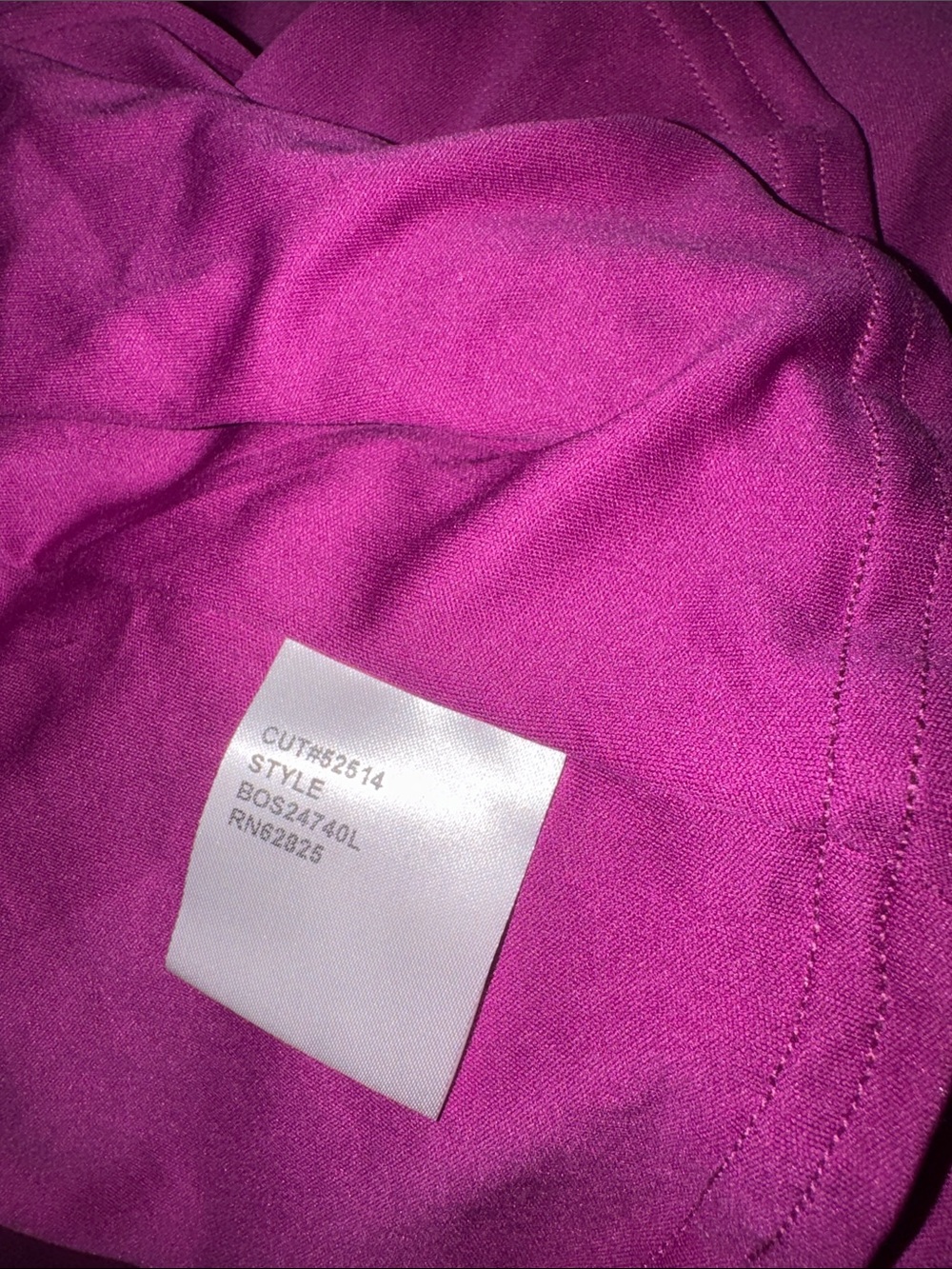 NEW TADASHI SHOJI TALISE waterfall Cascade magenta Ruffle Portrait Neck Gown L - Picture 9 of 12